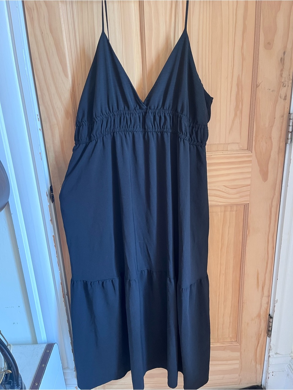 A New Day Adjustable Straps Tie Back Maxi Dress